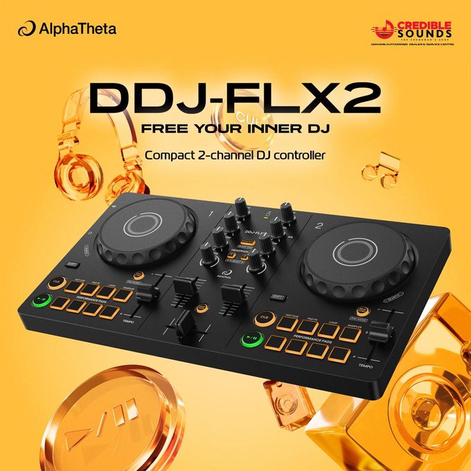AlphaTheta DDJ-FLX2 DJ Controller for rekordbox, Serato DJ