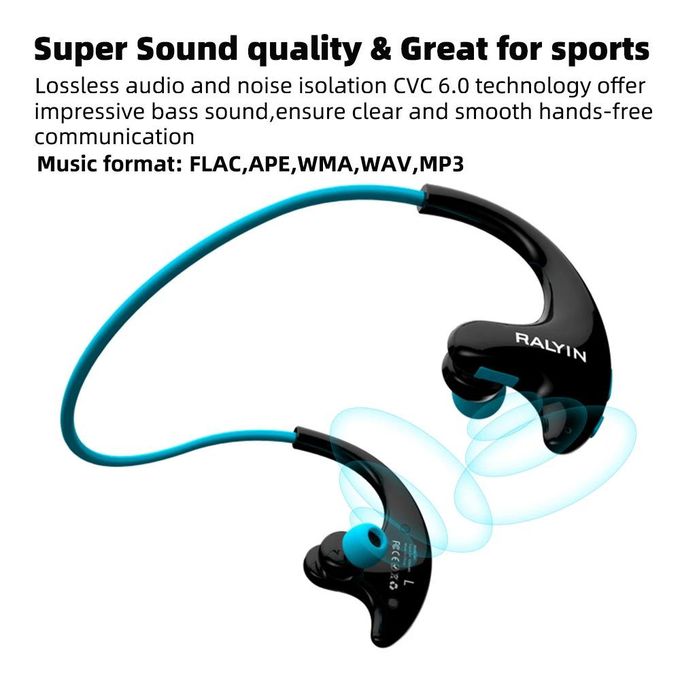Ralyin mp3 music player sport wireless headphones bluetooth earbuds shop