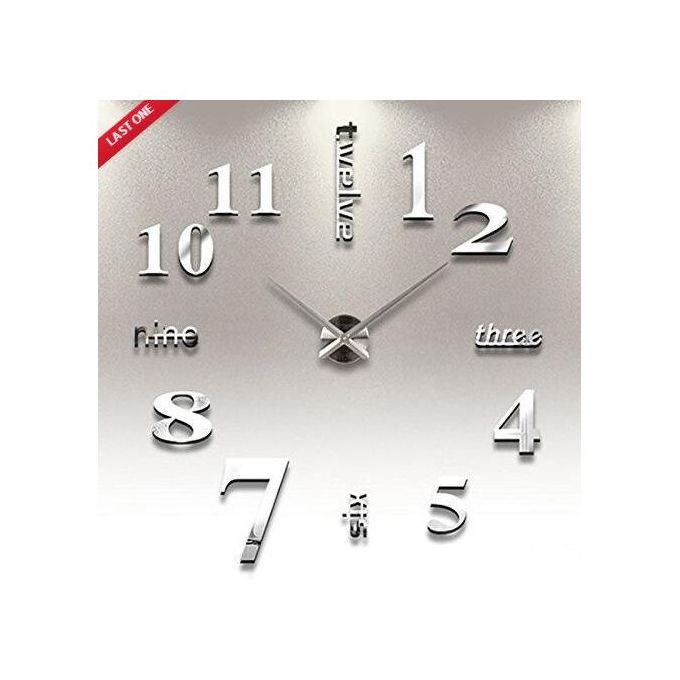 Generic Stick On Wall Clock Diy Large Modern Design Decal 3d Best Price Online Jumia Kenya