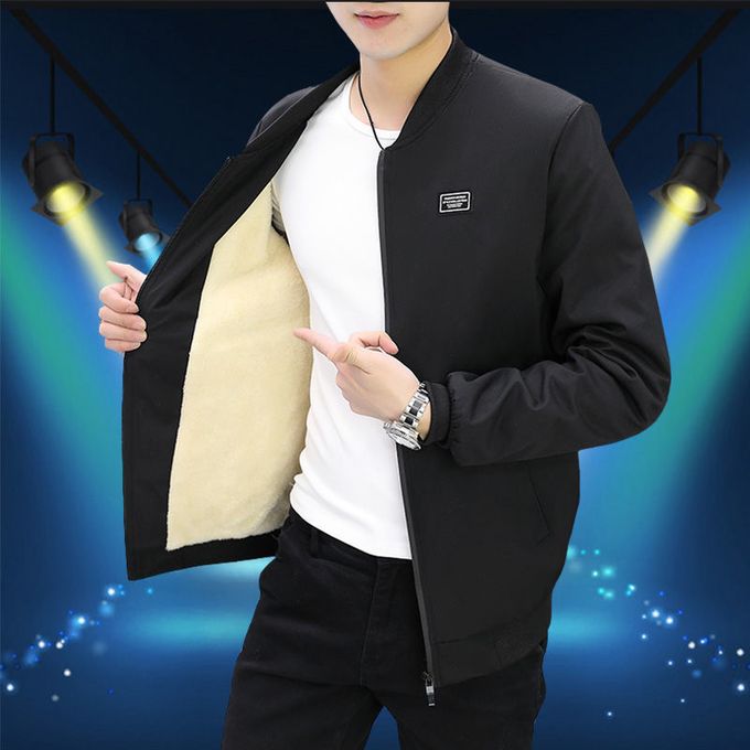 Fashion Unisex Black Warm Jacket Casual Coat Best Price Online