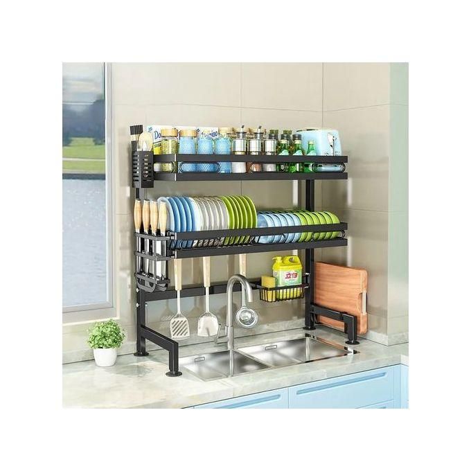 Over The Sink Dish Drying Rack, Adjustable (33.8 To 41.5) Large