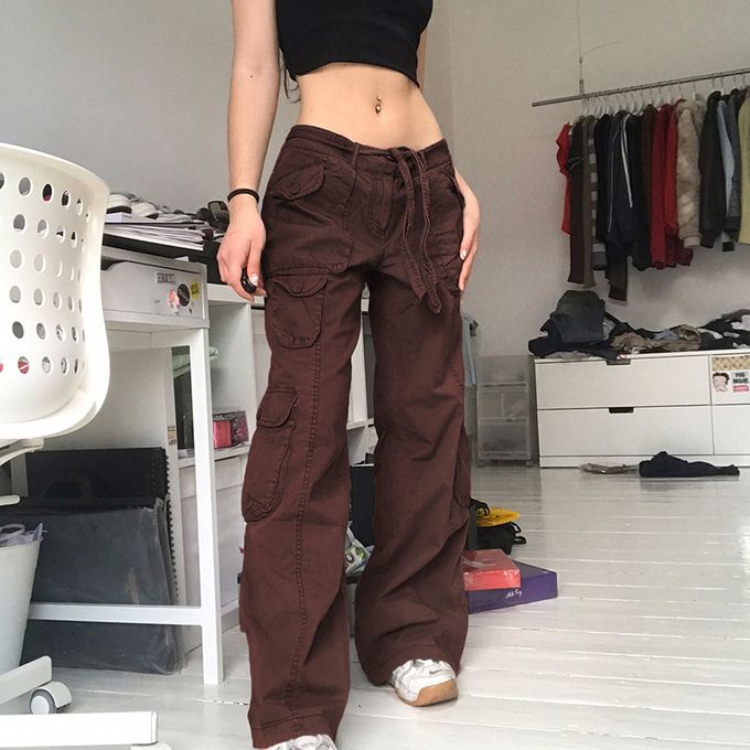 Women's Low-Rise Baggy 4-Pocket Cargo Pants