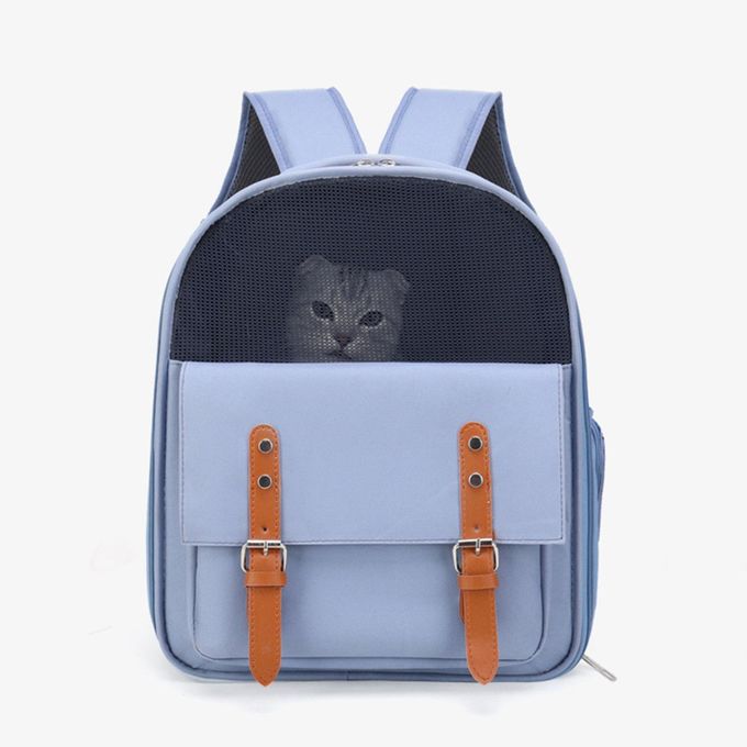 Blue cat backpack top