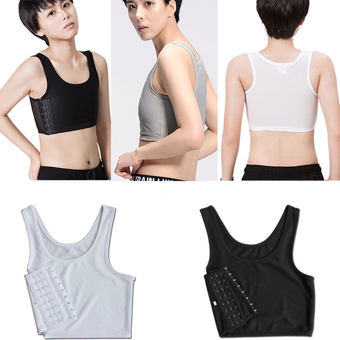 Fashion Women's Les Tomboy Slim Fit Short Vest Chest Binder Tops