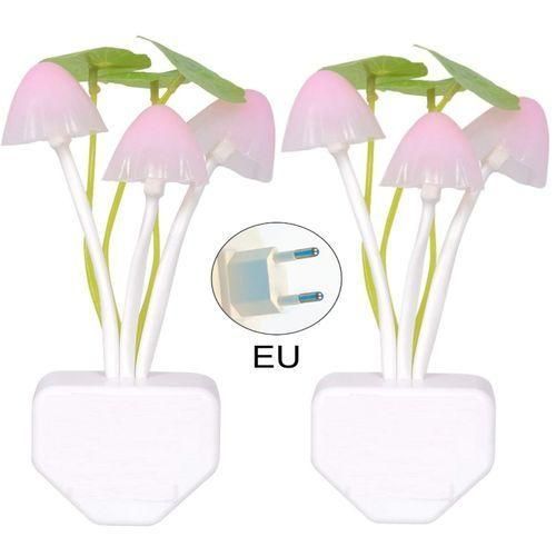 2-Pack LED Night Light, 0.6W Plug-In Wall Lamp(European standard plug)