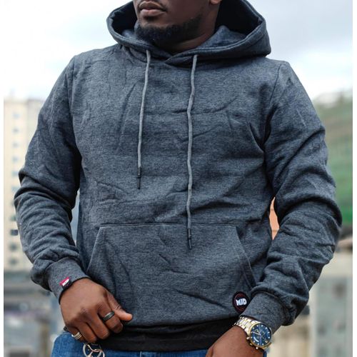 Grey plain hoodie