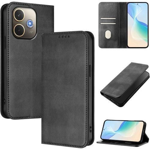 Wallet Black Retro Leather Flip All-Round Protection Cover Case For Oppo A5 Pro