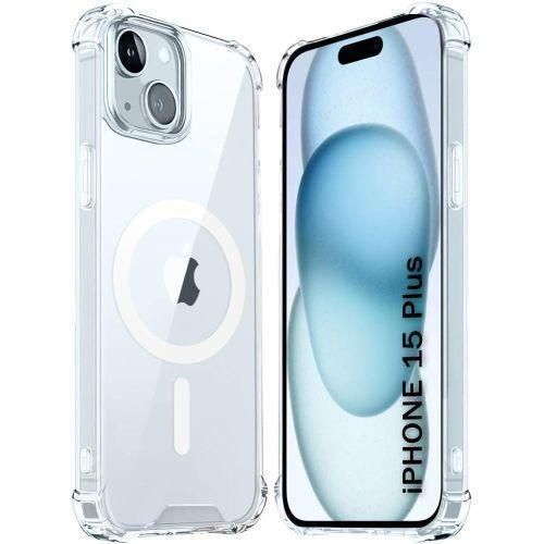 Apple iPhone 15 Plus Case, Shockproof Ultra-Hybrid Back Protective Phone Cover