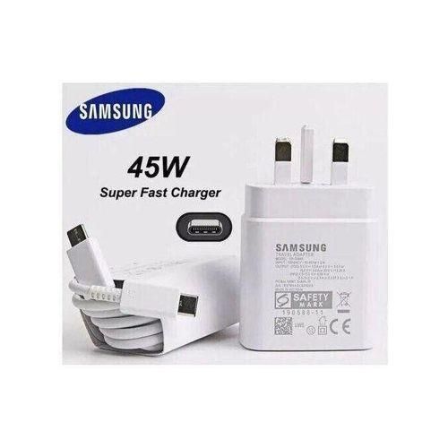 Samsung 45W USB C Plug For Samsung SuperFast Charger Plug And Cable 1M USB C Super Fast Charger For Galaxy S23 UltraS22S22 UltraS21S20A13A14A54 5G UK Type C Charger Plug