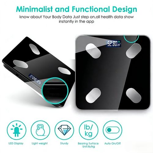 Rechargeble Digital Scale Bluetooth BMI Smart Digital Bathroom Weighing New Scale