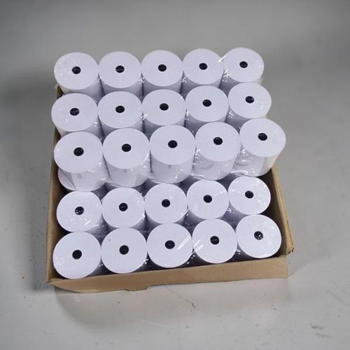 Clean Printing Performance A Full Box Carton of 50 Pieces of 80mm By 80mm By 13mm Thermal Receipt Paper Rolls