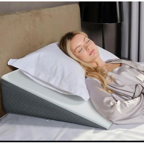 Extra Large Bed Wedge Pillow, Memory Foam Top and Jacquard Cover,Wedge for Sleeping Acid Reflux GERD