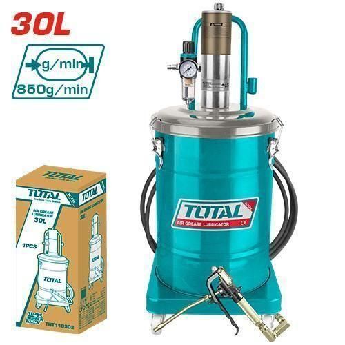 Air grease lubricator/Tools Pneumatic Grease Pump 30 Litre Portable Air Operated Grease Lubricator with 5M Hose and Grease Gun, 400 Bar Max Pump Pressure, for Car,Truck and Machinery