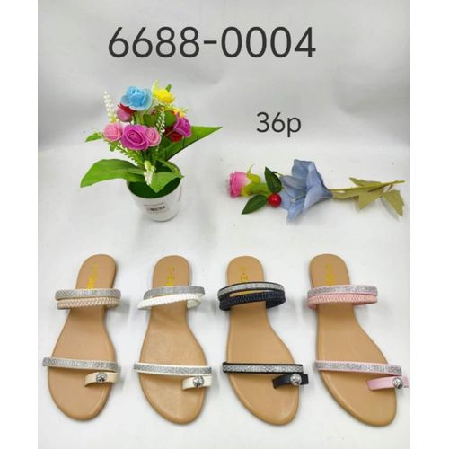 One Toe White Sandals