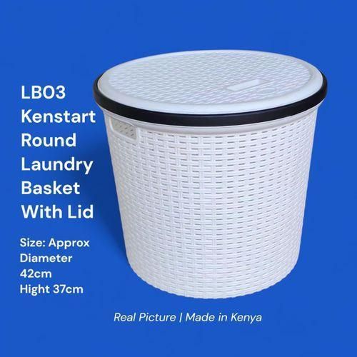 Laundry Basket Round with Lid Clothes Hamper