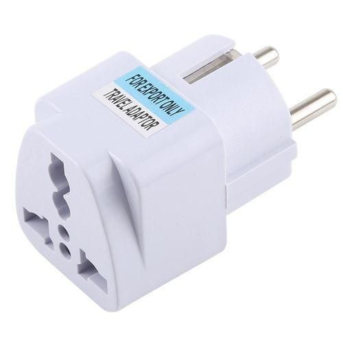 Universal UK Plug to EU Plug Power Socket Travel Charger Adapter with Fuse