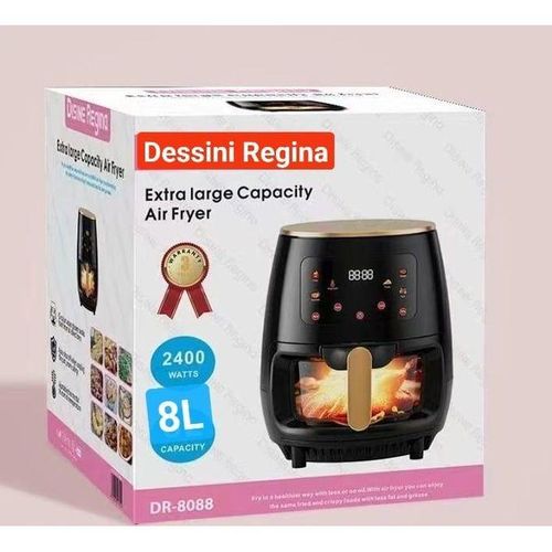 Dessin 8Litres Hot Air Fryers, Electric Oilless Airfryer With Digital Touch Screen
