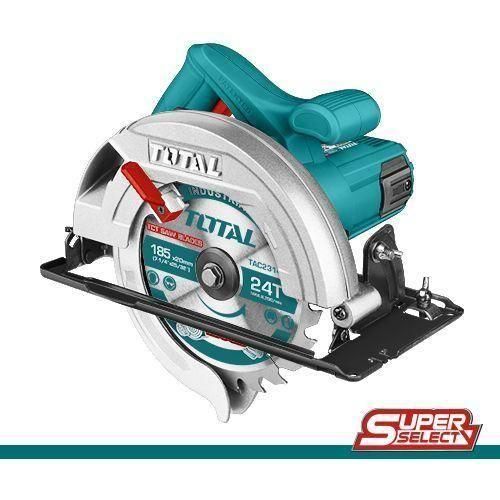 TOTAL Electric Circular Saw machine 185mm 7" with blade for cutting wood sheets for home and professional use