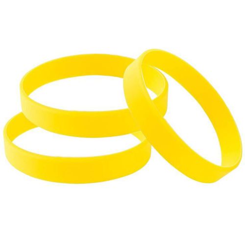 Silicone Yellow Wrist Bands x3 nk