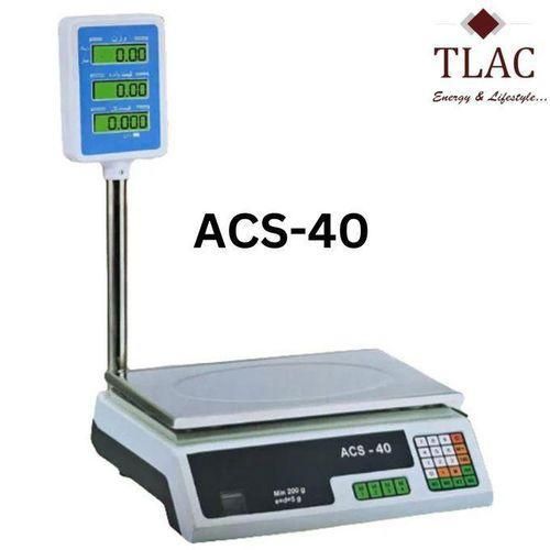 40 Digital Scale with Arm 40Kg Capacity 5g Division LCD Screen Display Spirit Bubble Durable Stainless Steel Weighing Machine