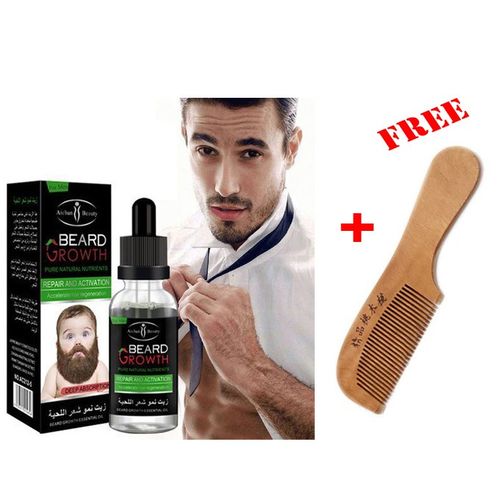 Beard Fast Growth Oil - 30 Ml +Free Comb