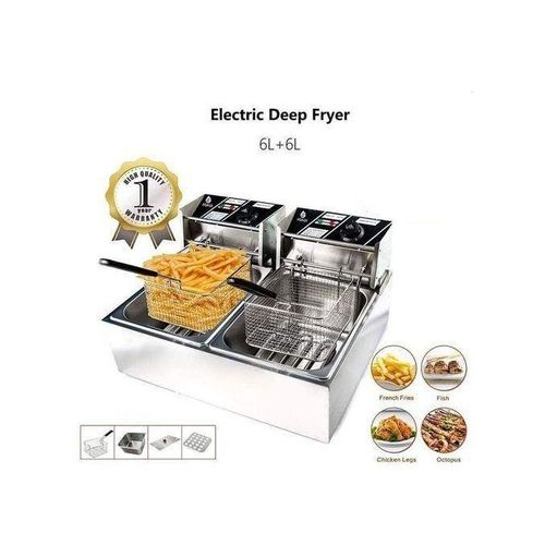 6L+6L Double Electric Chips Deep Fryer Machine