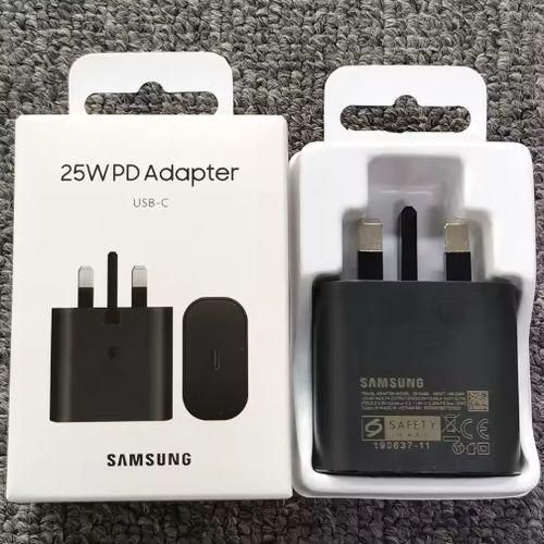 Samsung 25Watts Super Fast Charger Adapter With Type C To C Output For Galaxy A05, A05s, A14, A15, A23,A06,A06s, A16, A26, A36, A56, A24, A25, A33, A34, A35, A53, A54, A55, A73, A74, A75, S21, S21+, S22, S22+