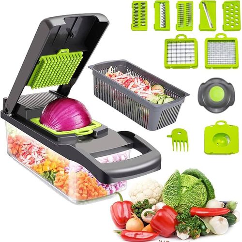 Multifunctional Vegetable Chopper Slicer Dicer Cutter,Veggie 16pc
