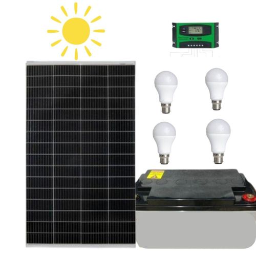 Solar Special All Weather Solar Panel Fullkit 150 Watts Solar Panel + 80AH Battery + 20 A solar charge controller + FREE BULBS