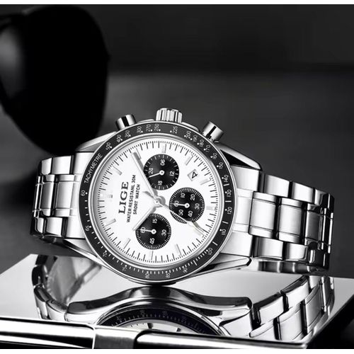 LIGE LG89137 Men’s Casual Watch – Elegant Waterproof Chronograph with Luminous Display and Premium Box