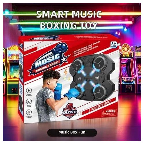 Smart Music Boxing Game – Unisex Indoor Sports Fun With Gloves Fitness Music Boxing Machine 32 x 28 x 10cm For Kids And Adults