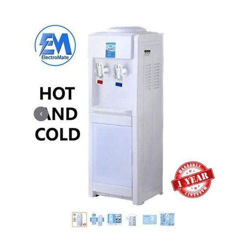 Hot and cold top load water dispenser
