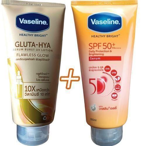 Vaseline Gluta-Hya Serum Burst UV Lotion 10X Flawless Glow with SPF 50 Plus Daily Protection and Brightening Serum - Sunscreen and Brightening 2 in 1 Kenya