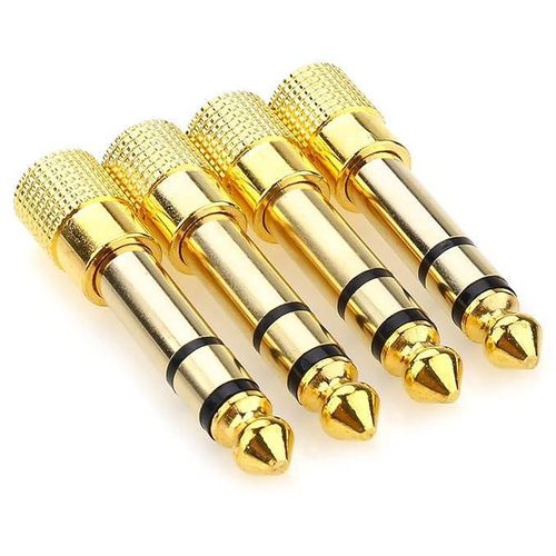 1/4'' to 3.5mm Stereo Headphone Adapter for Audio Connector Cable, 3.5mm(1/8'') Female to 6.35mm (1/4'') Male Jack Plug Stereo Adapter for Headphone, Amp Adaptor (4PCS)