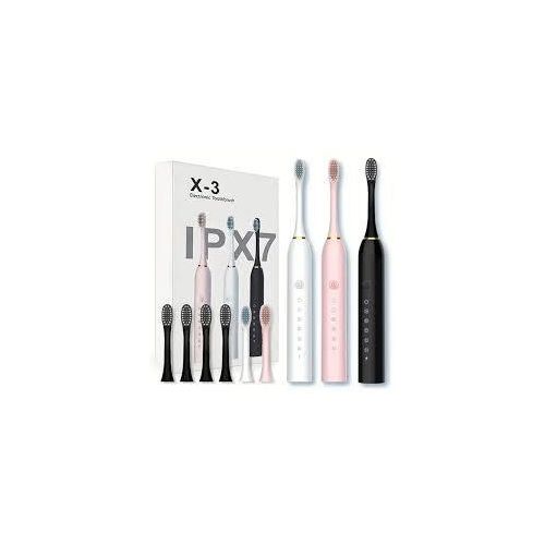 Adult Automatic Electric Toothbrush IPX7 Waterproof X-3 Sonic Rechargeable Tooth Brush Deep Cleaning Whitening Mode Smart Timer Oral Care for Home Travel Durable Long Lasting Battery Performance