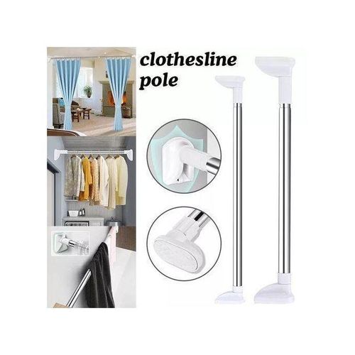 Telescopic Clothing Rod /Adjustable Extendable Shower Curtain Tension Rod