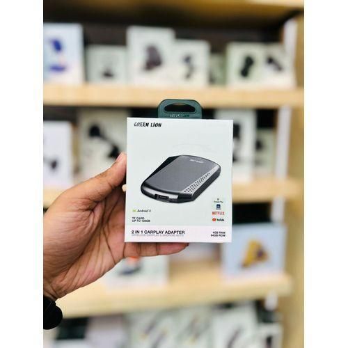 2 In 1 Carplay Adapter Wireless Carplay & Android Auto, Android 14, 64 Gb ROM, Dual-Band Wifi & Bluetooth, OTA Upgrade, USB Type-C Input Port, Wide Compatibility - Black (4GB RAM)