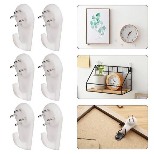 10pcs Seamless Nails Invisible Hanger Hooks for Wall Display for Hanging Photos and Frames Lightweight and Design for Decor