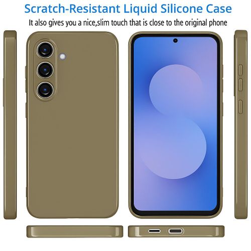 Soft Silicone Slim Fit Cover Anti-Scratch Shockproof Case for Samsung Galaxy S25 FE FE - Beige