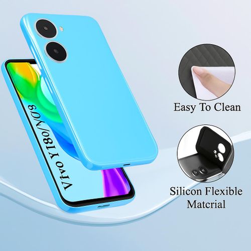 Soft Silicone Slim Fit Cover Anti-Scratch Shockproof Case for vivo Y03 - Light Blue