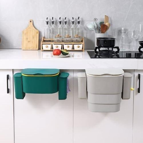 Foldable kitchen hanging dustbin