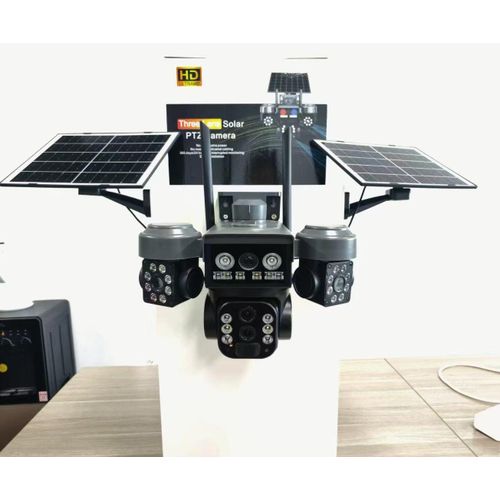 6MP Solar Sim card PTZ Security Camera – 180° View, Human Tracking, Night Vision, IP66 Waterproof, Two-Way Audio