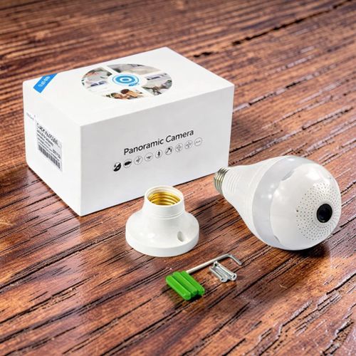 Panoramic 1080P Full HD WiFi Bulb Camera with Android/IOS Support & Easy Set Up