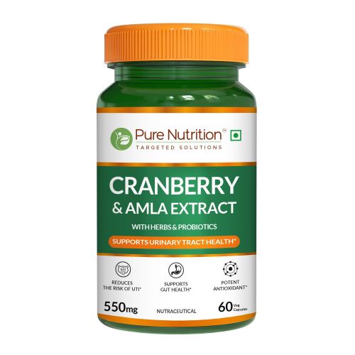 Cranberry and Amla Extract Capsules with Herbs Probiotics 60 Veg Capsules