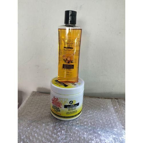 Dream Cocoa Butter Lemon Body Cream With Kojic Acid And Liquorice Moroccan Argan Oil Glowing Package