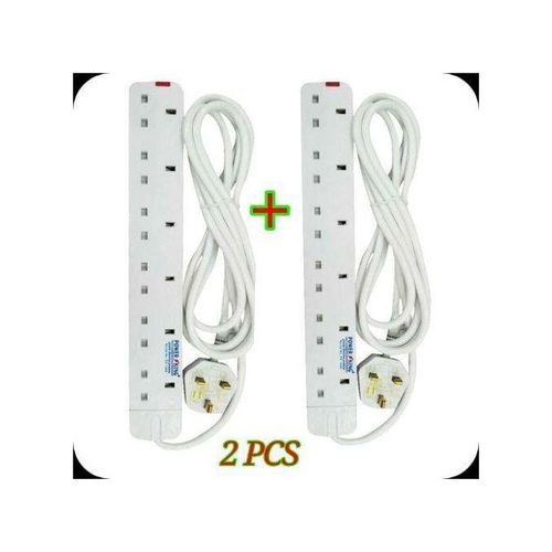 POWER extention // 2 Power Extension Socket LONG Cable In 6 Way power extension