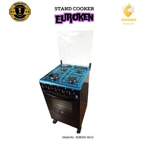 Free Standing Full Gas Cooker with Gas Oven -Black