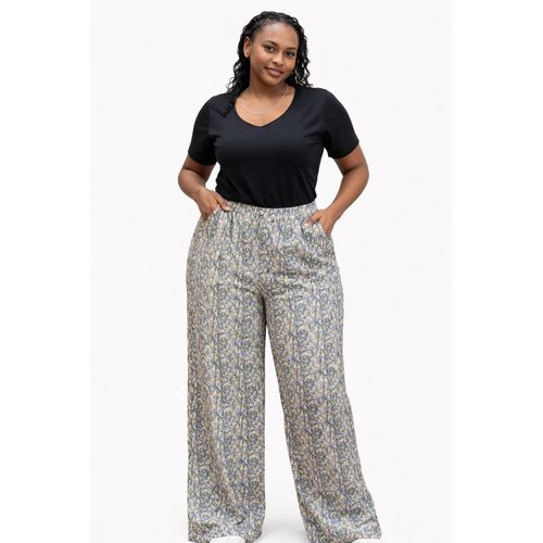 Azure Flow Printed Palazzo Pants