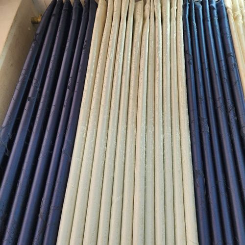 2Pcs NEW TEXTURED Blackout Curtains 15m15m with 1pc White Heavy Sheer 2m All Panels Have an Eyelet Header and a Height of 24m