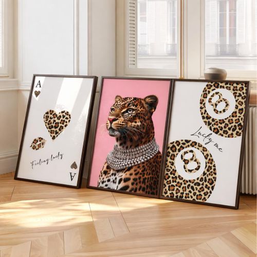 Leopard Wall Art Set - Framed